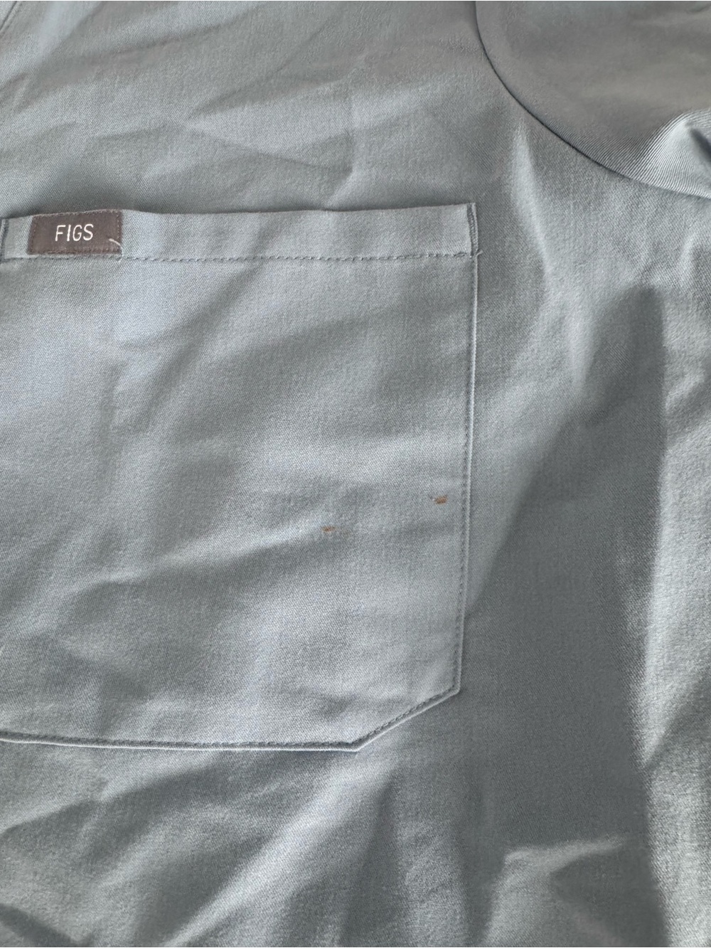 FIGS so Light Gray V-Neck Scrub Top and bottom - Picture 3 of 4